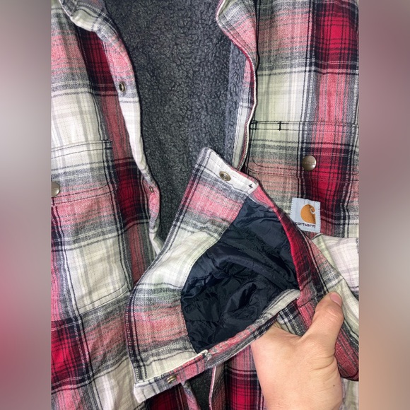Brand New Carhartt Heavyweight Sherpa Lined Plaid Flannel - Picture 8 of 8